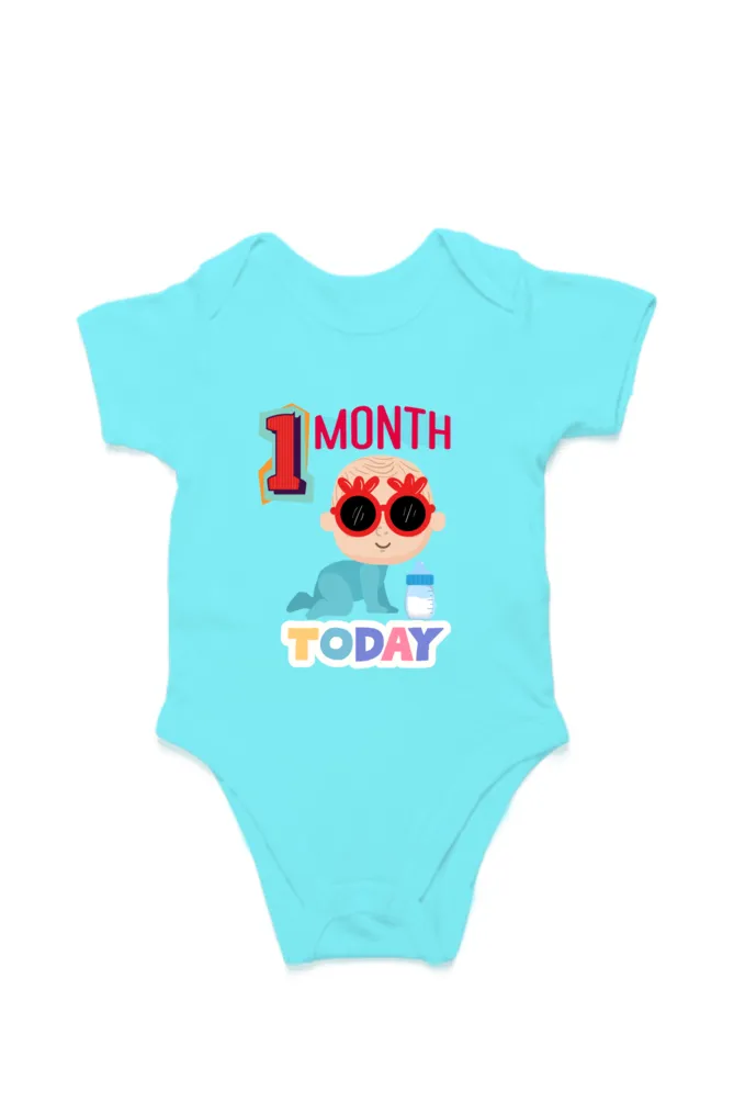 1 Month Celebration :  Cool Baby Rompers Printed For Your Baby's Monthly Milestone