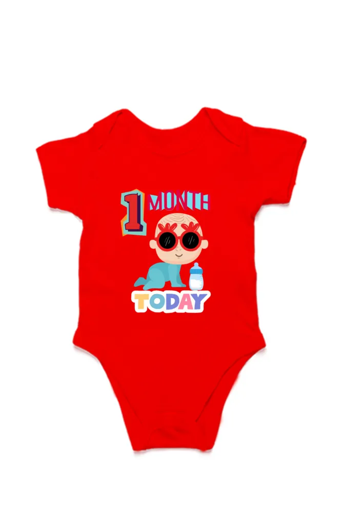 1 Month Celebration :  Cool Baby Rompers Printed For Your Baby's Monthly Milestone