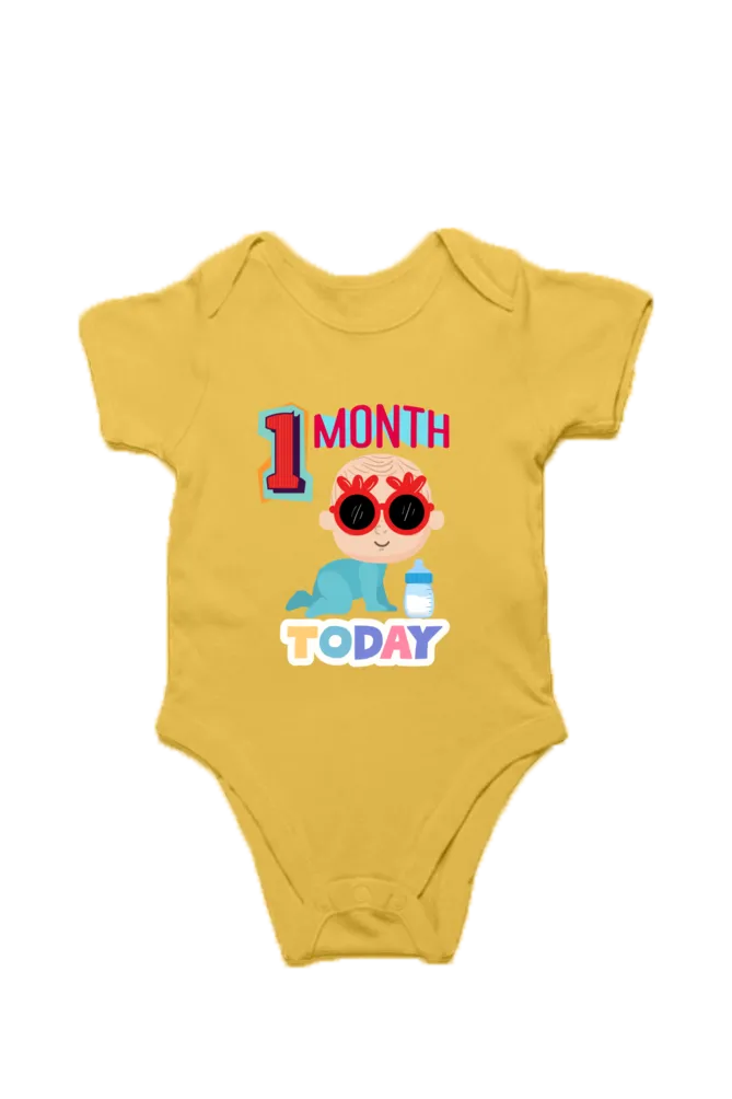 1 Month Celebration :  Cool Baby Rompers Printed For Your Baby's Monthly Milestone