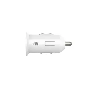 1.0A/5W 1-Port USB-A Car Charger - White