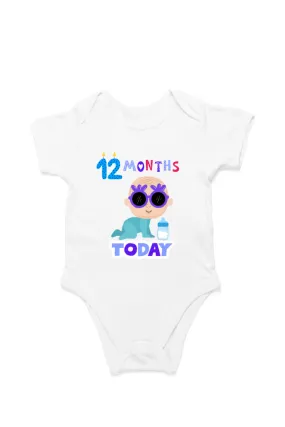 12 Month Celebration : Cool Baby Rompers Printed For Your Baby's Monthly Milestone