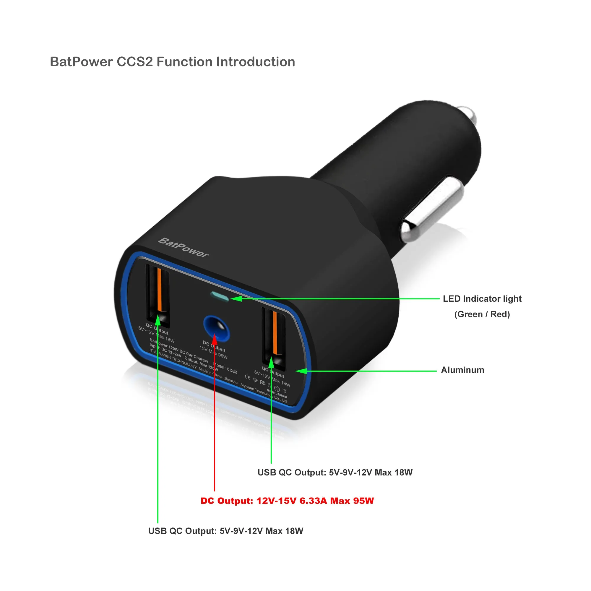 120W Surface Laptop Car Charger High Power Delivery for Microsoft Surface Laptop Book Go Surface Pro Car Charger 12-24V DC Auto Vehicle Charger CCS2