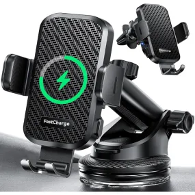 15w Wireless Car Charger With Phone Holder Mount