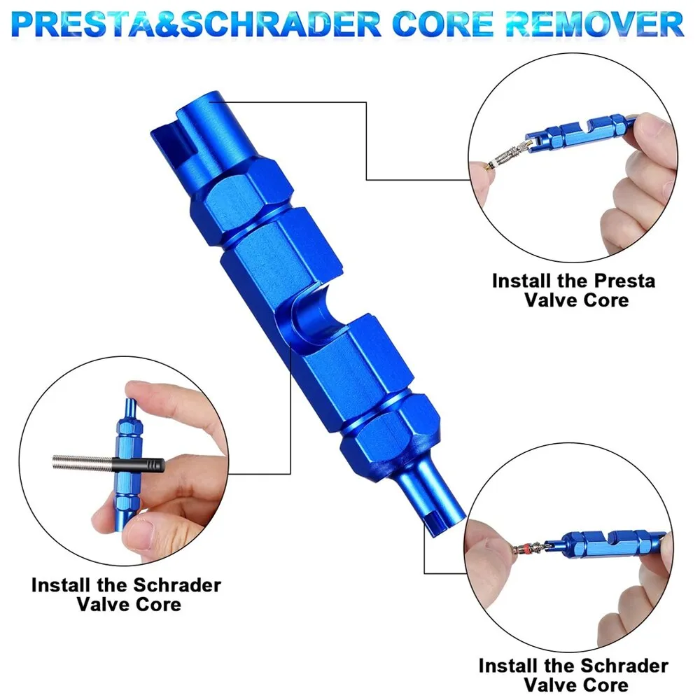 1Pcs Valve Core Remover Tool Presta Schrader Tire Valve Repair Tool for Bicycle, Cars, SUV, Bike, Motorcycles Tyre