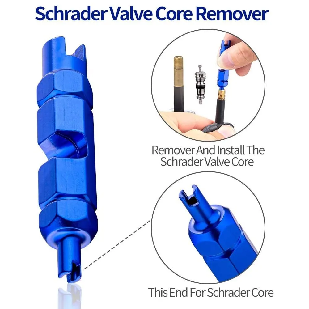 1Pcs Valve Core Remover Tool Presta Schrader Tire Valve Repair Tool for Bicycle, Cars, SUV, Bike, Motorcycles Tyre