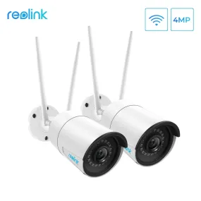 [2 Pack] Reolink Camera WiFi 2.4G/5G Outdoor HD IP Kamera Wireless Camera Weatherproof Security Cameras RLC-410W