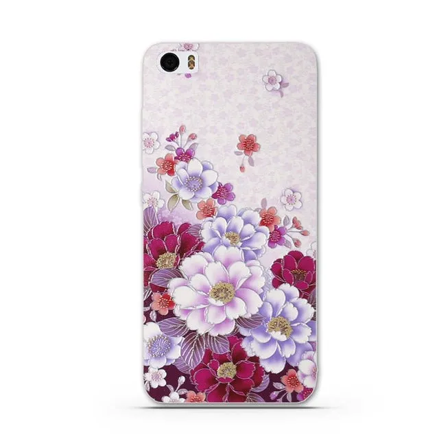 2017 Flower Printed Case for Xiaomi 5 Xiao Mi 5 MI5 M5 Soft Silicone Back Phone Cover for Xiaomi5 M 5 MI 5 Pro Xiaomi Mi5 Prime