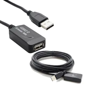 30Ft USB2.0 A-Male to A-Female Active Repeater Cable