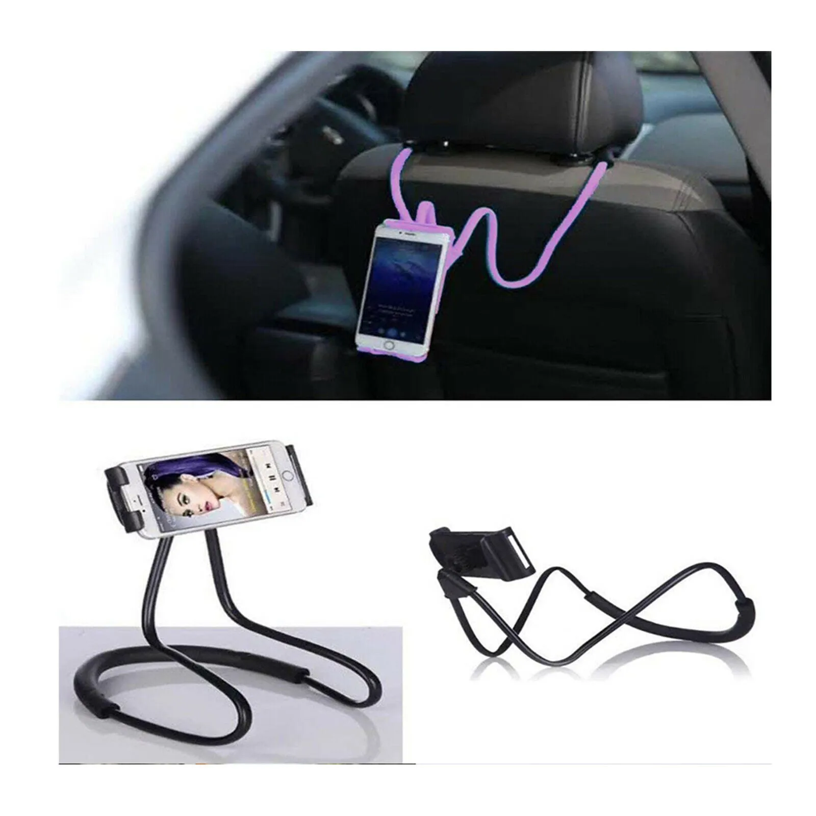 360 Rotation Neck Hanging Flexible Cell Mobile Mount Stand Lazy Bracket Neck Phone