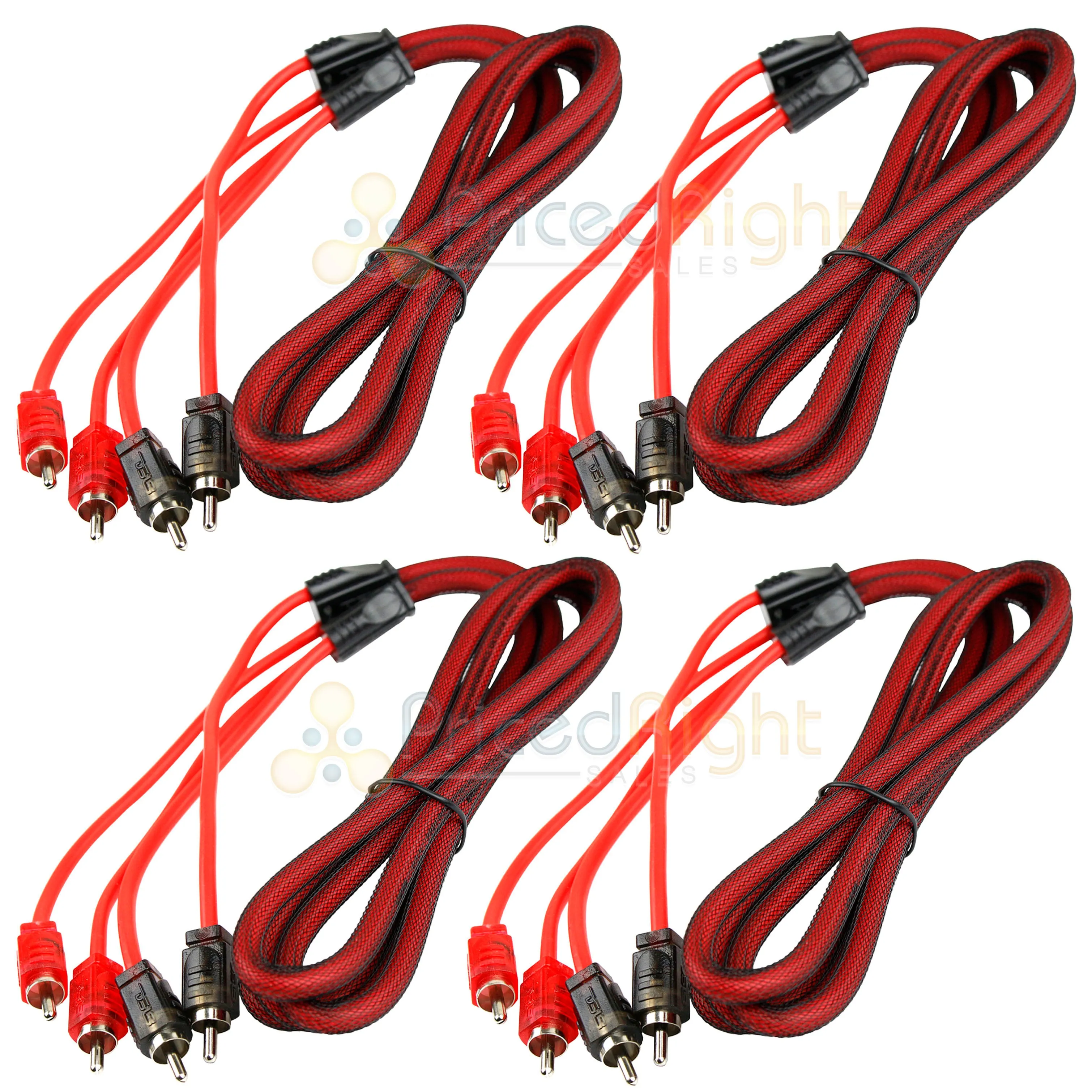 4 Pack 6 Ft RCA Cable OFC Interconnect DS18 R6 Competition Rated Performance Red