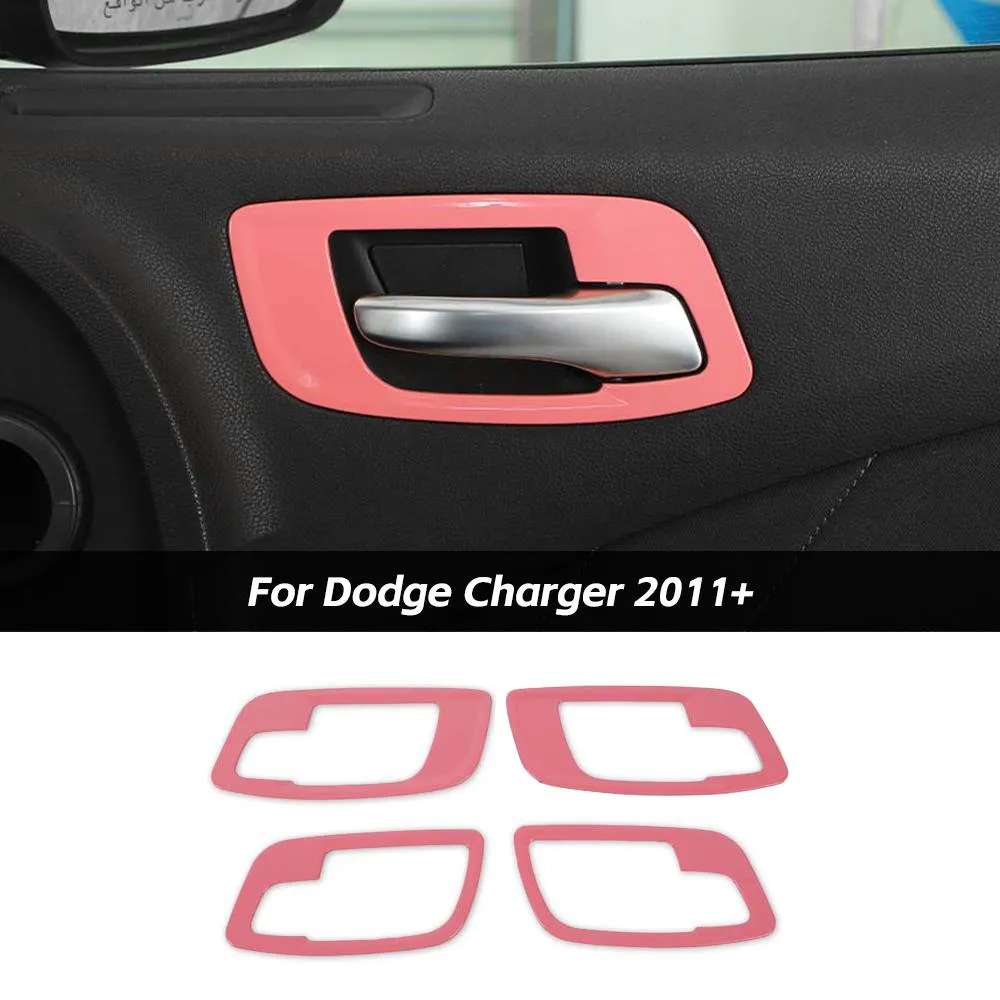 4x Door Handle Bowls Cover Trim Decor Bezels For Dodge Charger 2011  Accessories | CheroCar