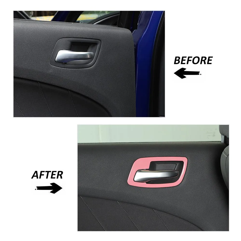 4x Door Handle Bowls Cover Trim Decor Bezels For Dodge Charger 2011  Accessories | CheroCar