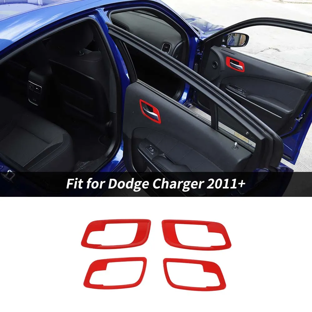 4x Door Handle Bowls Cover Trim Decor Bezels For Dodge Charger 2011  Accessories | CheroCar