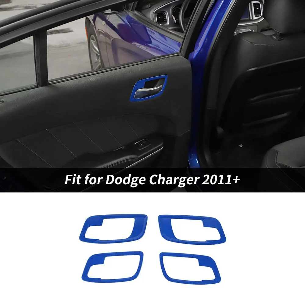 4x Door Handle Bowls Cover Trim Decor Bezels For Dodge Charger 2011  Accessories | CheroCar