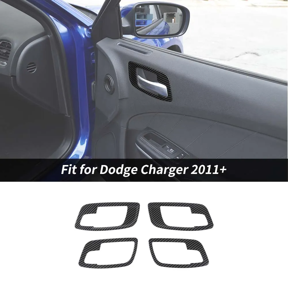 4x Door Handle Bowls Cover Trim Decor Bezels For Dodge Charger 2011  Accessories | CheroCar