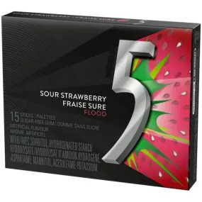 5 GUM Strawberry Flood - 15 Sticks