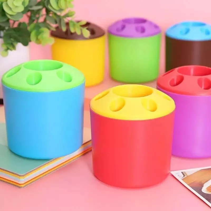 5 Holes Multipurpose Candy Colored Toothbrush Storage Holder, Special Porous Couple Creative Toothbrush Container, Multifunctional Desktop Pen Holder