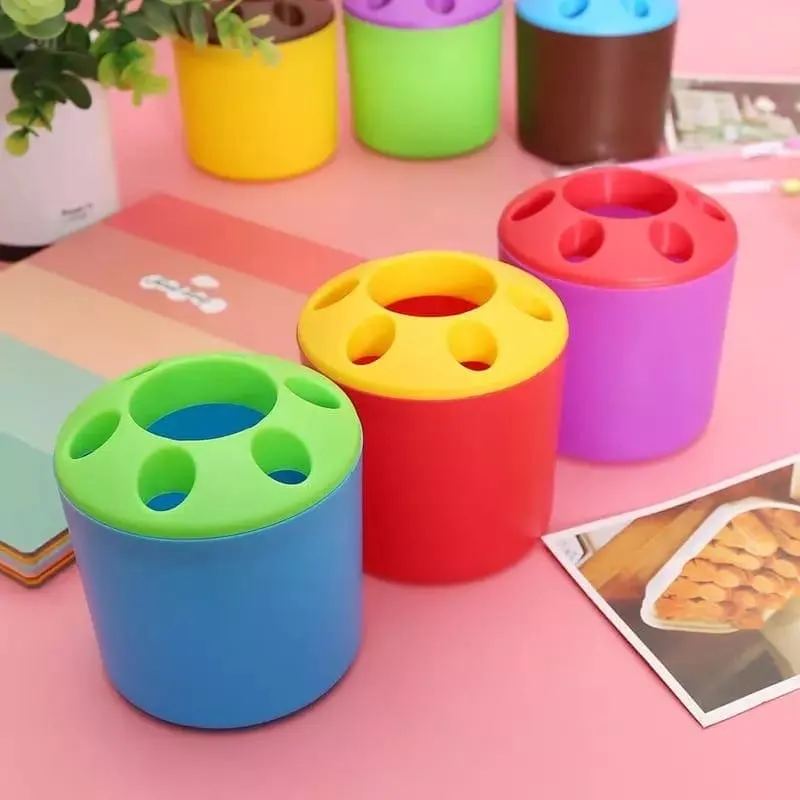 5 Holes Multipurpose Candy Colored Toothbrush Storage Holder, Special Porous Couple Creative Toothbrush Container, Multifunctional Desktop Pen Holder