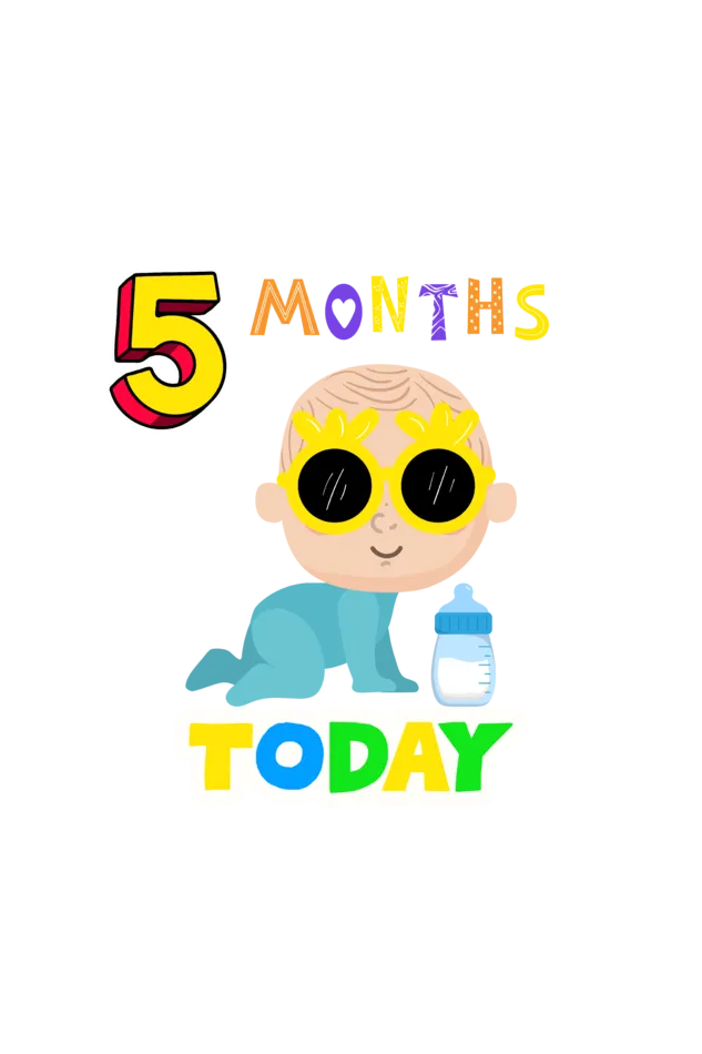 5 Month Celebration :  Cool Baby Rompers Printed For Your Baby's Monthly Milestone