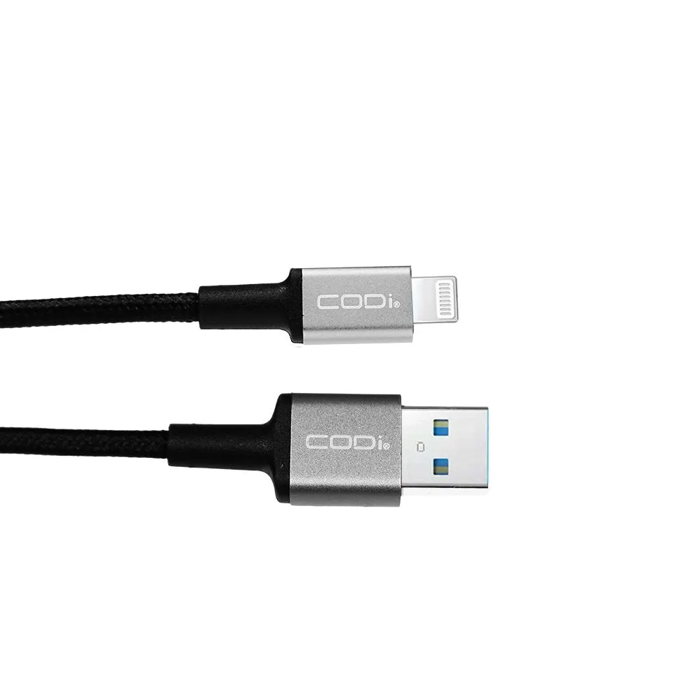 6ft Braided Nylon USB-A to MFI Lightning Charge & Sync Cable