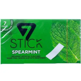 7 STICK BUBBLEGUM SPEARMINT 14.5GM