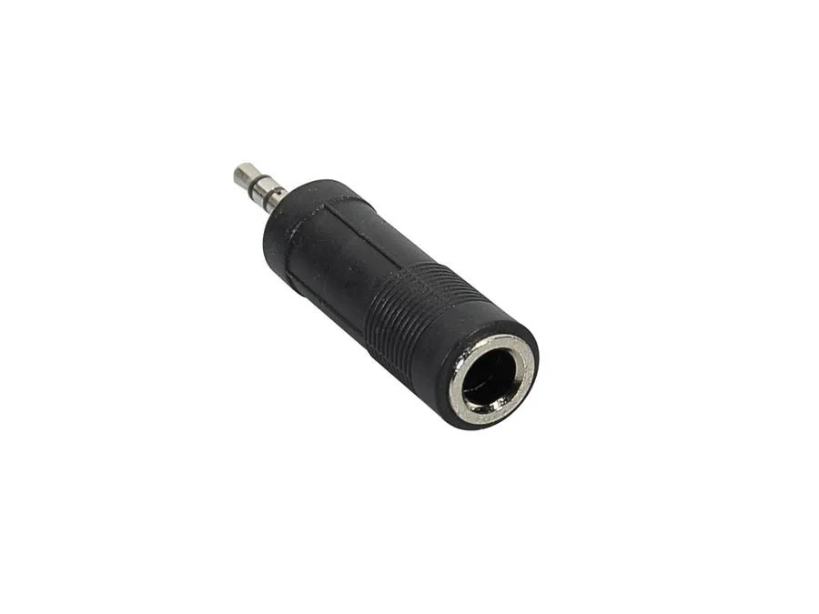 Adaptor, 6,3mm jack female stereo, 3,5mm jack male stereo