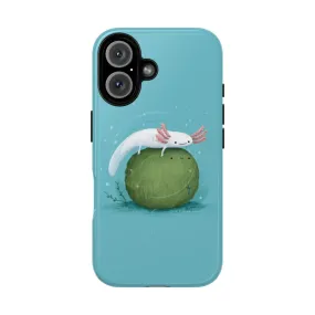 Adorable Axolotl on Mossball Protective Phone Case