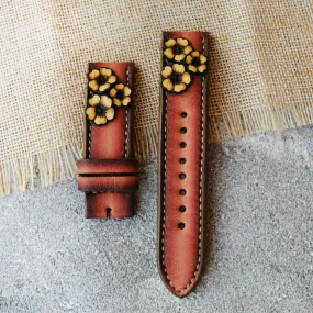 Applique Flower Choco Strap for Apple Watch All Series