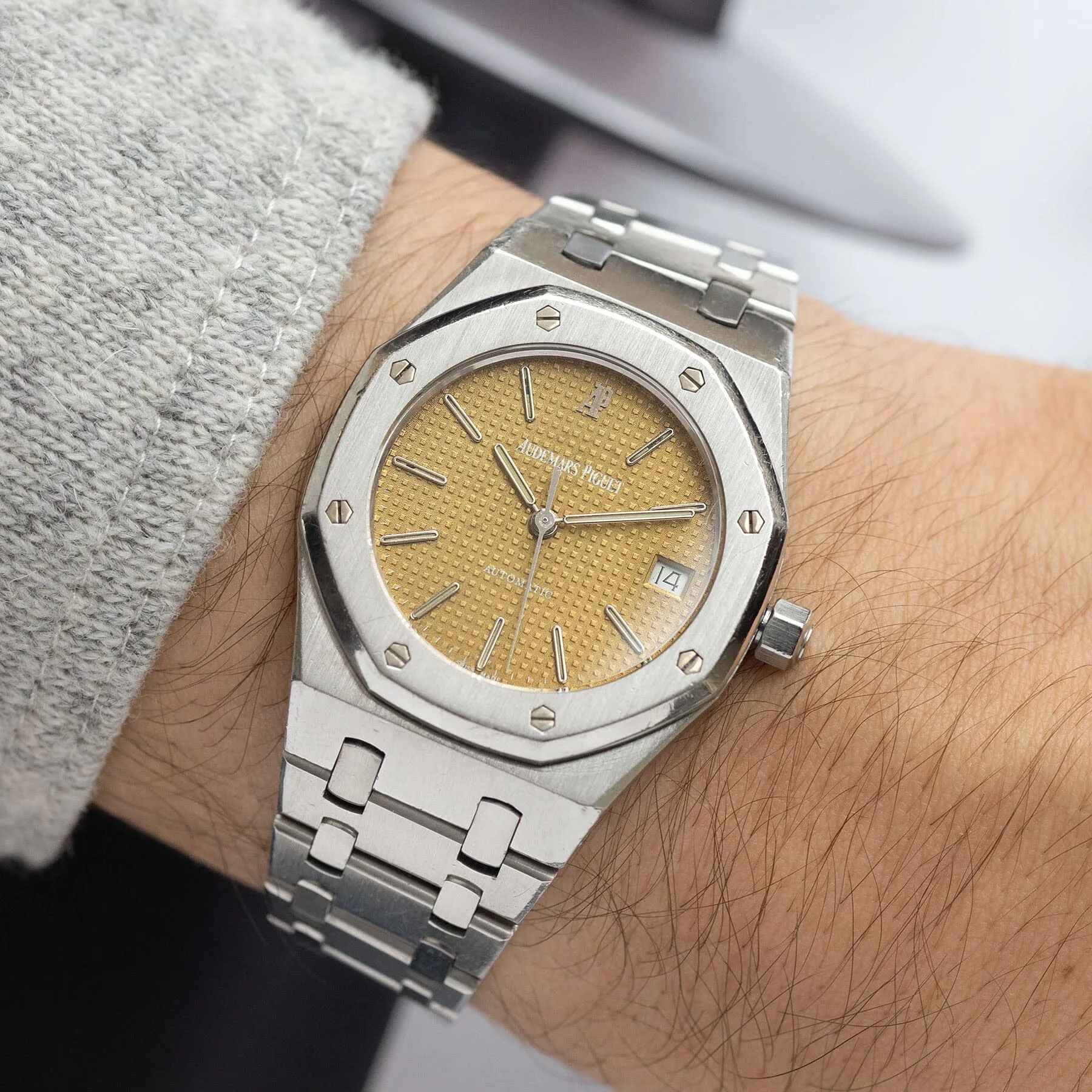 Audemars Piguet Royal Oak 14790ST Tropical dial with Original Guarantee Paper