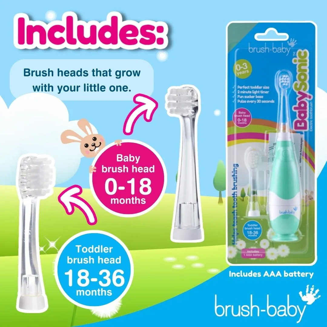 BabySonic® Blue Electric Toothbrush for Toddlers (Pack of 2)