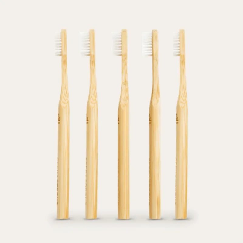 Bamboo Toothbrushes - Pack of 5