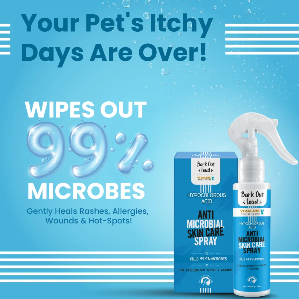 Bark Out Loud Allergy and Itch Relief Shampoo and Anti Microbial Skin Spray for Dogs and Cats Combo