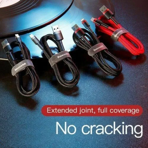 BASEUS 1M Fast Charging USB Type C Cable For Samsung Galaxy S series A series Note Tab LG Huawei HTC Google Pixel Android –Black