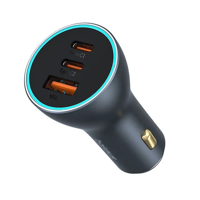 Baseus Golden Contactor Pro GaN Fast Charging Car Charger 65W 2C U- C00035202841-00