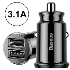 Baseus Mini Dual USB 3.1A Fast Charging Car Charger