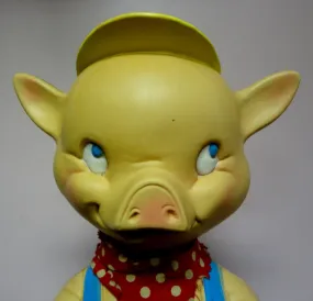 Battery Operated Mascon Toy Co PIGGY BANK 1970s mechanical Plastic toy PIG