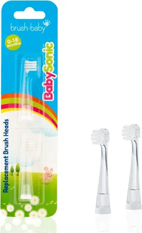 Brush-Baby Babysonic Replacement Heads 0-18mo (2 pack)