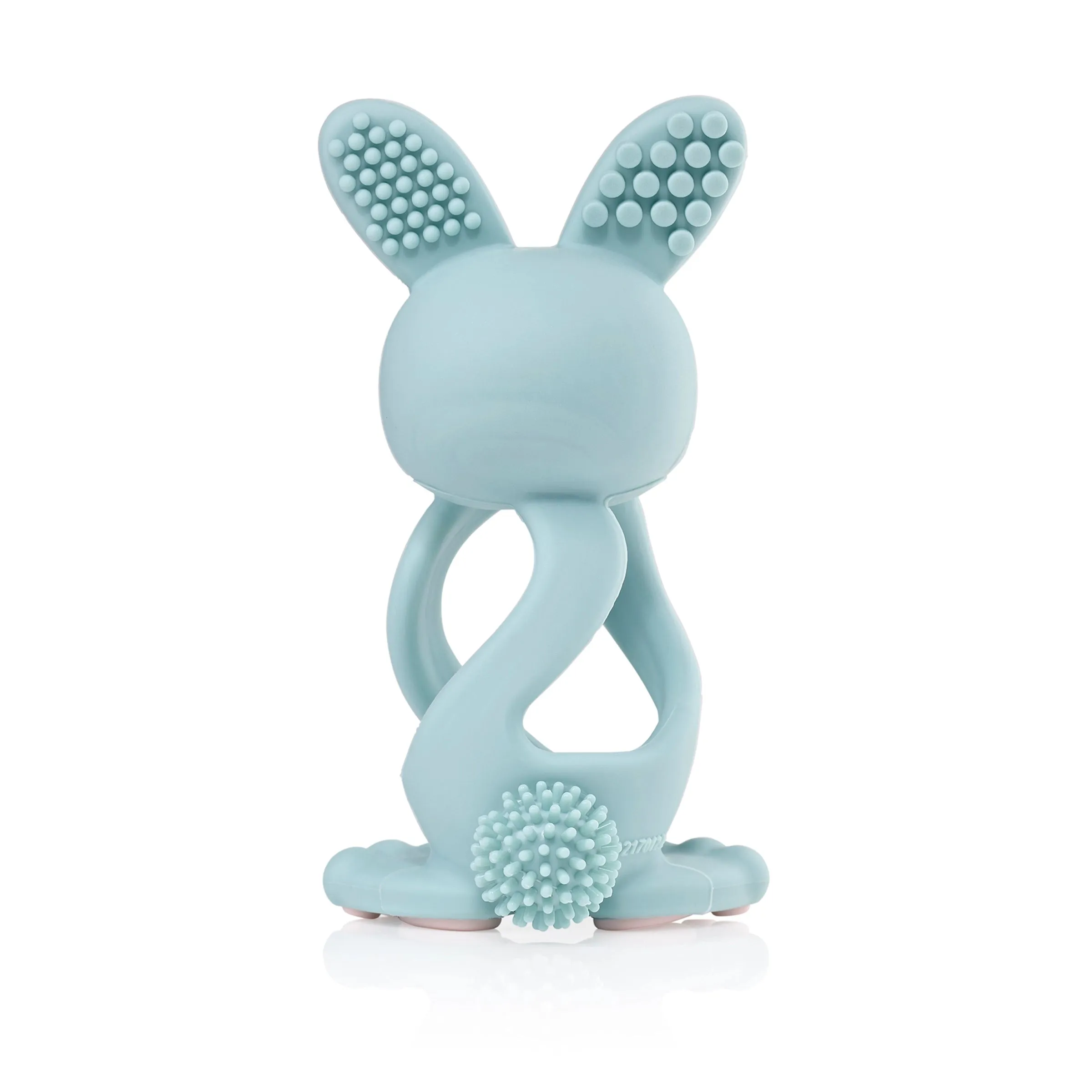 Brush Baby Bobbie Bunny Baby Teether Toy Eucalyptus Green | Twist & Bounce Teething Toy