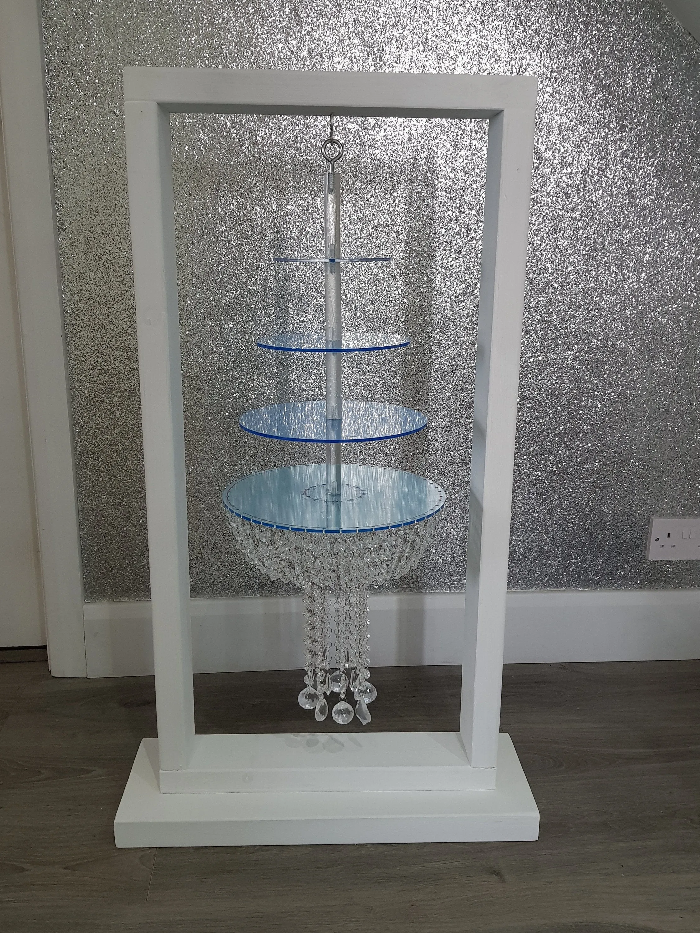 Cake hanger stand , 4 tier  crystal acrylic cake kit, wooden Hanger stand  100cm or 180cm, Suspended cake frame