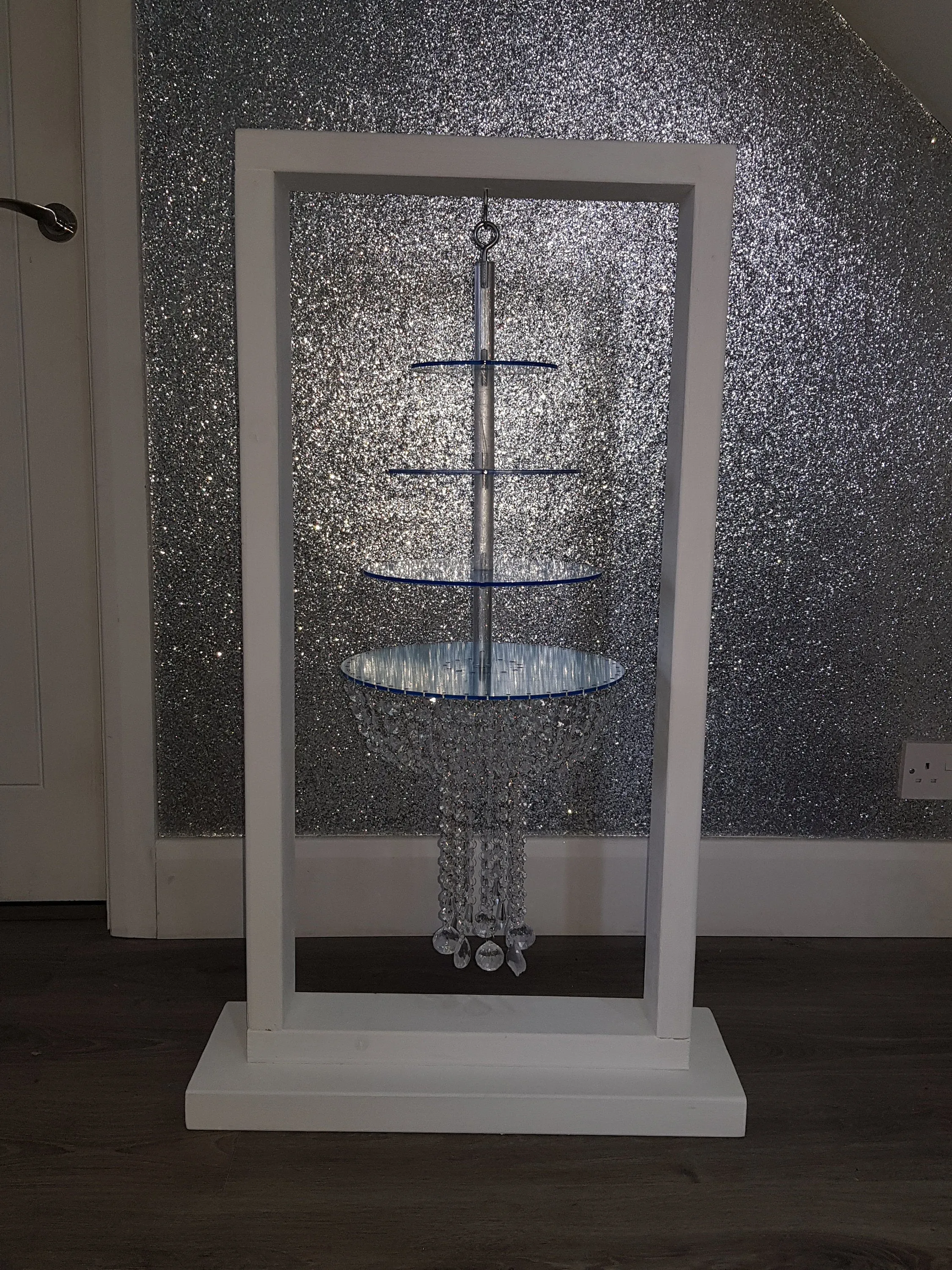 Cake hanger stand , 4 tier  crystal acrylic cake kit, wooden Hanger stand  100cm or 180cm, Suspended cake frame