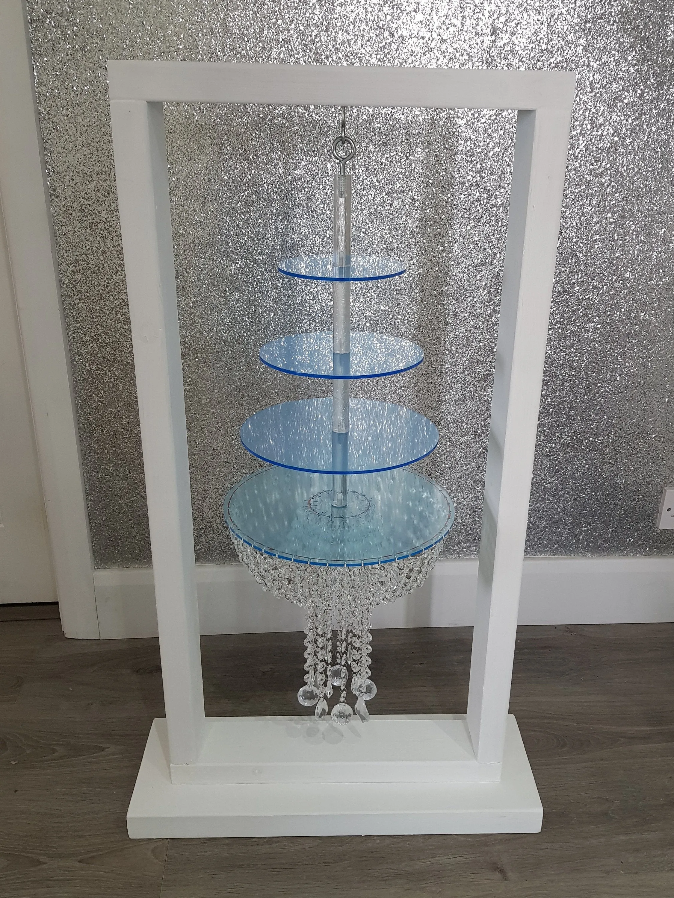 Cake hanger stand , 4 tier  crystal acrylic cake kit, wooden Hanger stand  100cm or 180cm, Suspended cake frame