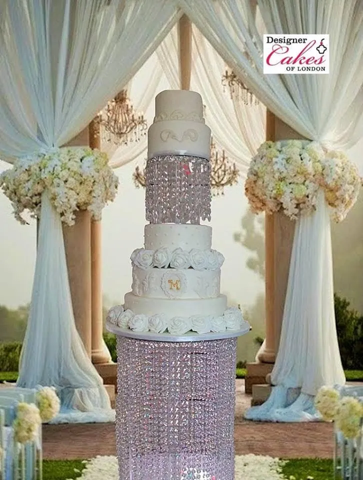 Cake Separator divider, Crystal tear drop design by Crystal wedding uk