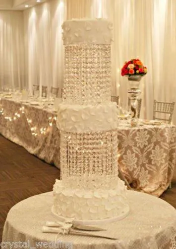 Cake Separator divider, Crystal tear drop design by Crystal wedding uk