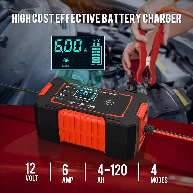 Car Battery Charger 12V 8A/24V 4A