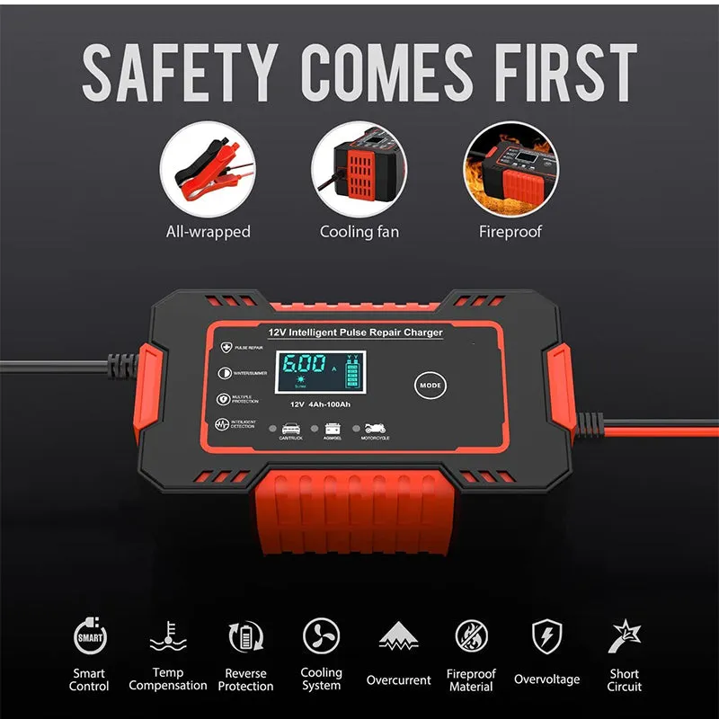 Car Battery Charger 12V 8A/24V 4A