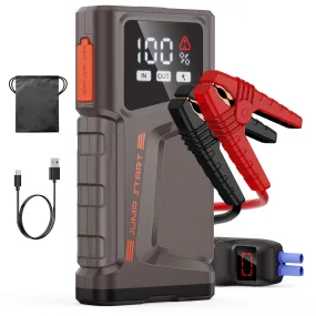 Car Battery Jump Starter, NUSICAN 2000A Portable Car Jump Starter Battery Pack (Up to 7.5L Gas/5.5L Diesel Engine) 12V 18000mAh Jump Box with Jumper Cables, Large LCD Display, Fast Charge, Lights