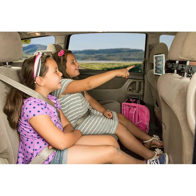 Center Extension Car Headrest Slim-Grip® Tablet Mount for iPad, Note, and more