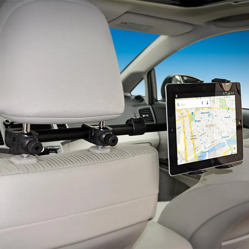 Center Extension Car Headrest Slim-Grip® Tablet Mount for iPad, Note, and more