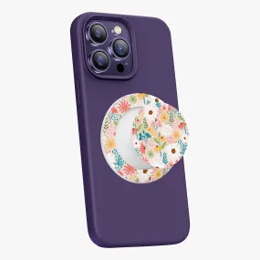 Colored Flowers Magnetic Collapsible Grip And Stand