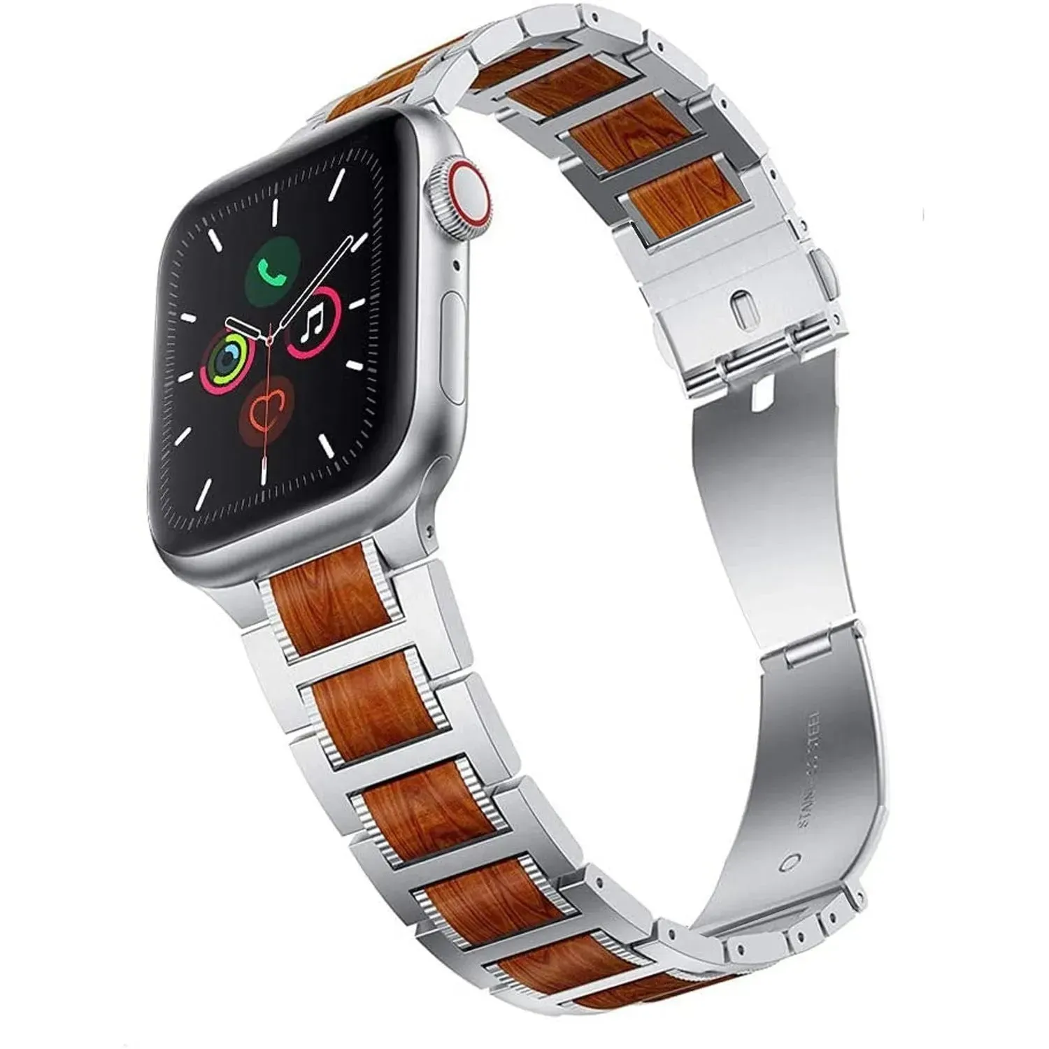 Creative Stainless Steel Sandalwood Watch Strap